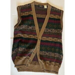 VTG The Italian Sweater Co. Sweater Vest, Size XL, Made In Italy, Layer Grandpa